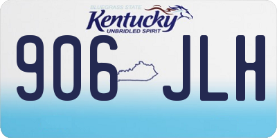 KY license plate 906JLH
