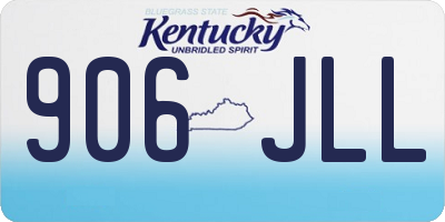 KY license plate 906JLL