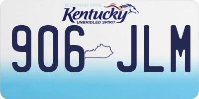 KY license plate 906JLM