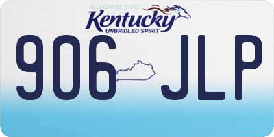 KY license plate 906JLP