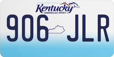KY license plate 906JLR