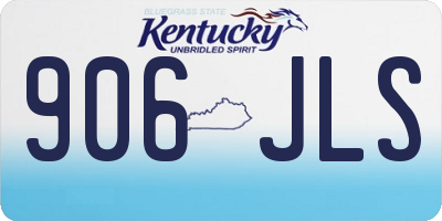 KY license plate 906JLS