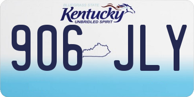 KY license plate 906JLY