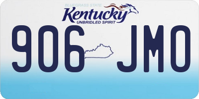 KY license plate 906JMO