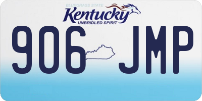 KY license plate 906JMP