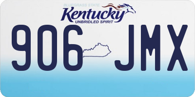 KY license plate 906JMX