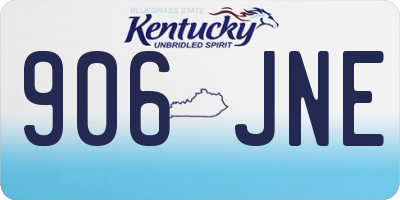 KY license plate 906JNE