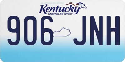 KY license plate 906JNH