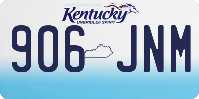 KY license plate 906JNM