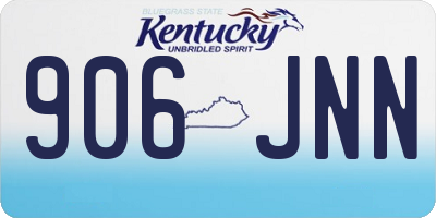 KY license plate 906JNN