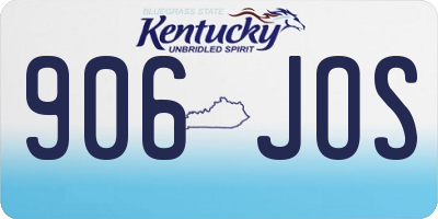 KY license plate 906JOS