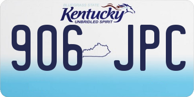 KY license plate 906JPC