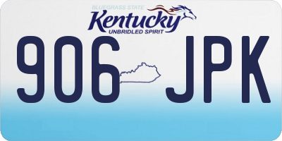 KY license plate 906JPK