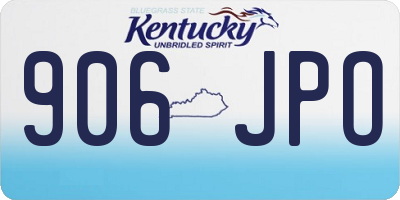 KY license plate 906JPO