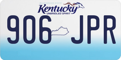 KY license plate 906JPR