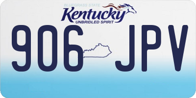 KY license plate 906JPV
