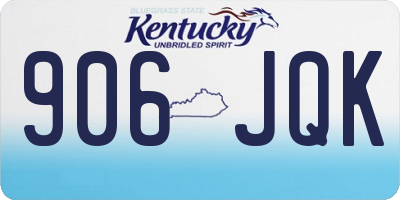 KY license plate 906JQK