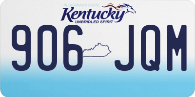 KY license plate 906JQM