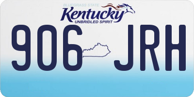 KY license plate 906JRH