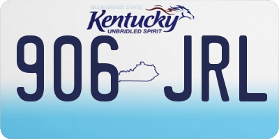 KY license plate 906JRL