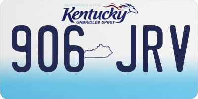 KY license plate 906JRV