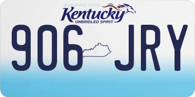 KY license plate 906JRY