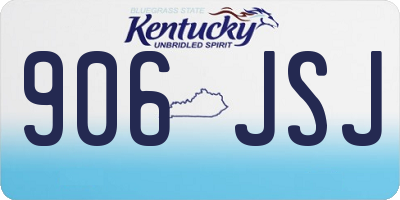 KY license plate 906JSJ