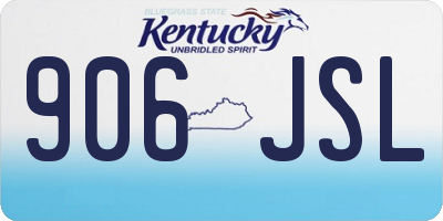 KY license plate 906JSL