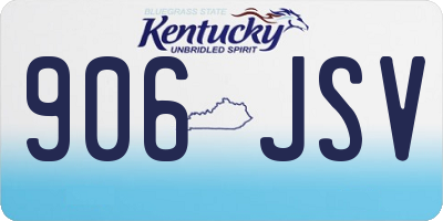 KY license plate 906JSV