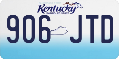 KY license plate 906JTD