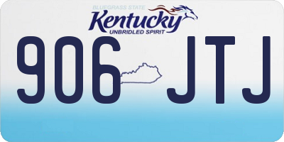 KY license plate 906JTJ