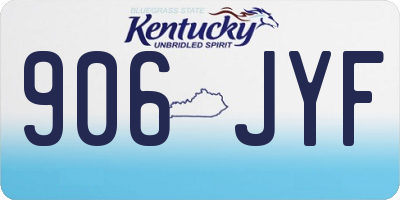 KY license plate 906JYF