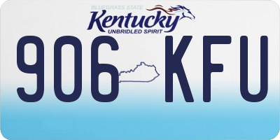KY license plate 906KFU