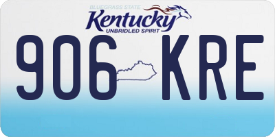 KY license plate 906KRE