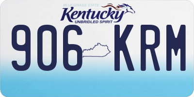 KY license plate 906KRM