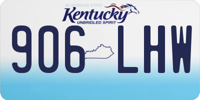 KY license plate 906LHW