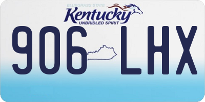 KY license plate 906LHX