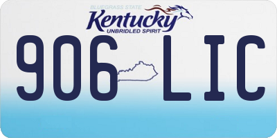 KY license plate 906LIC
