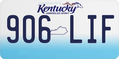 KY license plate 906LIF