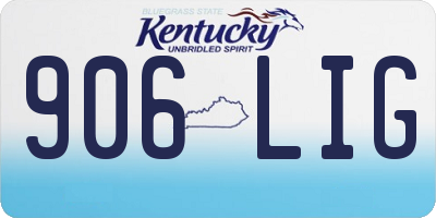 KY license plate 906LIG