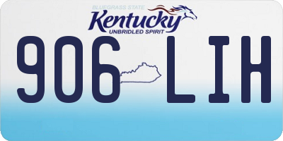 KY license plate 906LIH