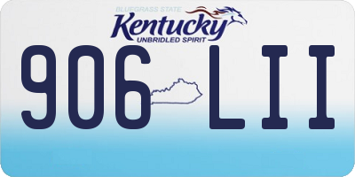 KY license plate 906LII
