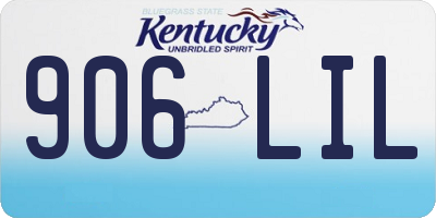 KY license plate 906LIL
