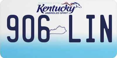 KY license plate 906LIN
