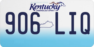 KY license plate 906LIQ