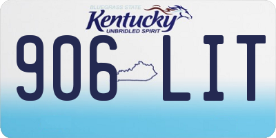 KY license plate 906LIT