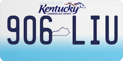 KY license plate 906LIU