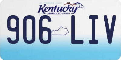 KY license plate 906LIV