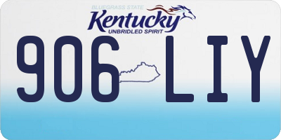 KY license plate 906LIY