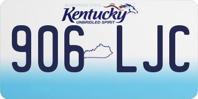 KY license plate 906LJC